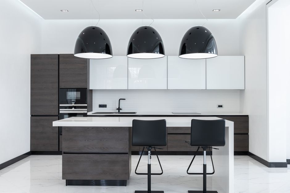 Modern finished kitchen space